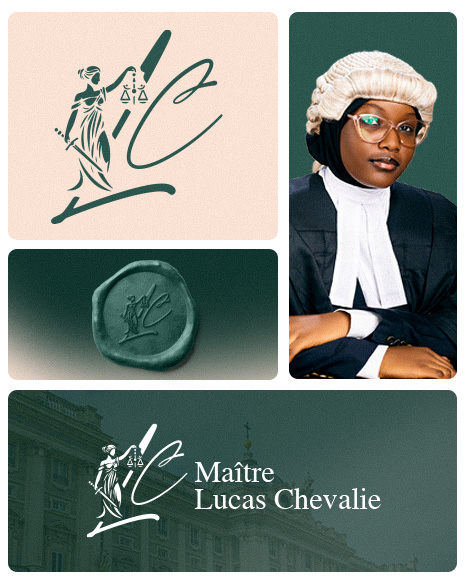 Logo Avocat & Cabinet Juridique – Initiales LC | Justice & Prestige