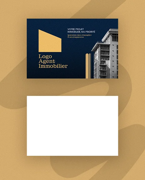 Carte de Visite Agent Immobilier Haut de Gamme – Template PSD Réversible