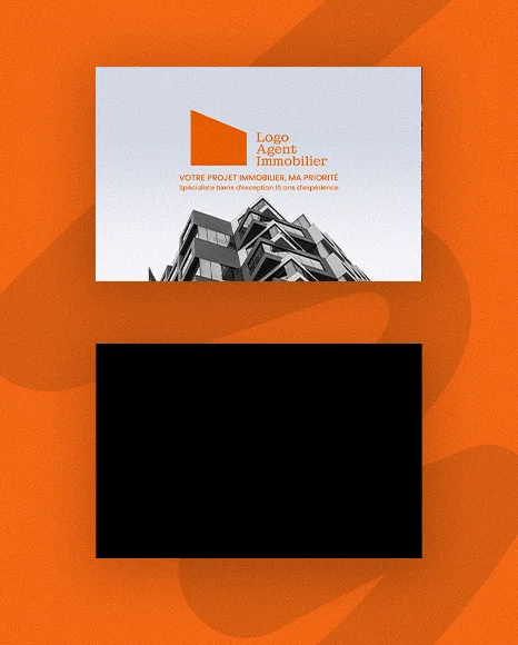 Carte de Visite Agence Immobilière Épurée – Style Minimaliste Chic PSD